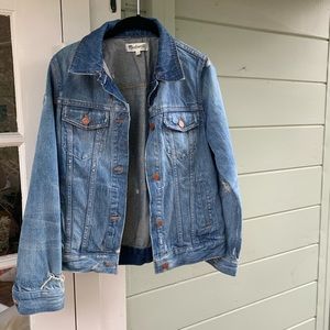 Distressed Madewell denim jacket